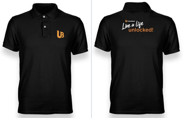 Live a Life Unlocked polo shirt